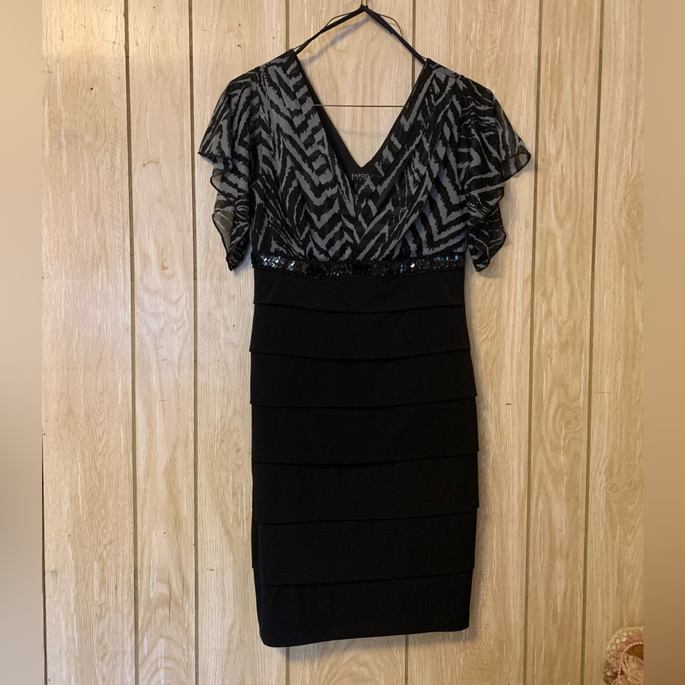 black and white dress by enfocus studio size 8